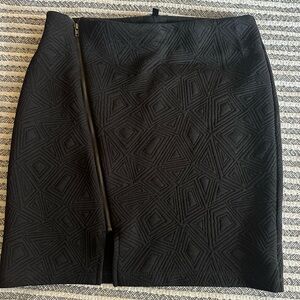Black Geometric mini Skirt